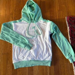 Masters Mint Green and White Hoodie